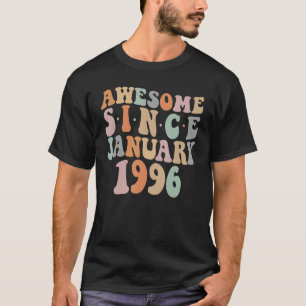 Groovy Awesome Since January 1996 27th Birthday 27 T-Shirt