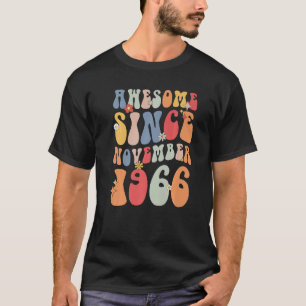Groovy Awesome Since November 1966 Retro 56th T-Shirt