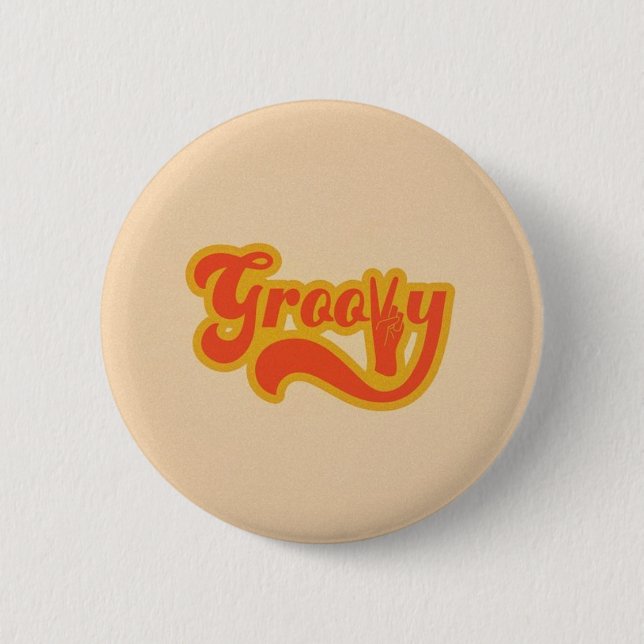 Groovy baby 2 inch round button (Front)