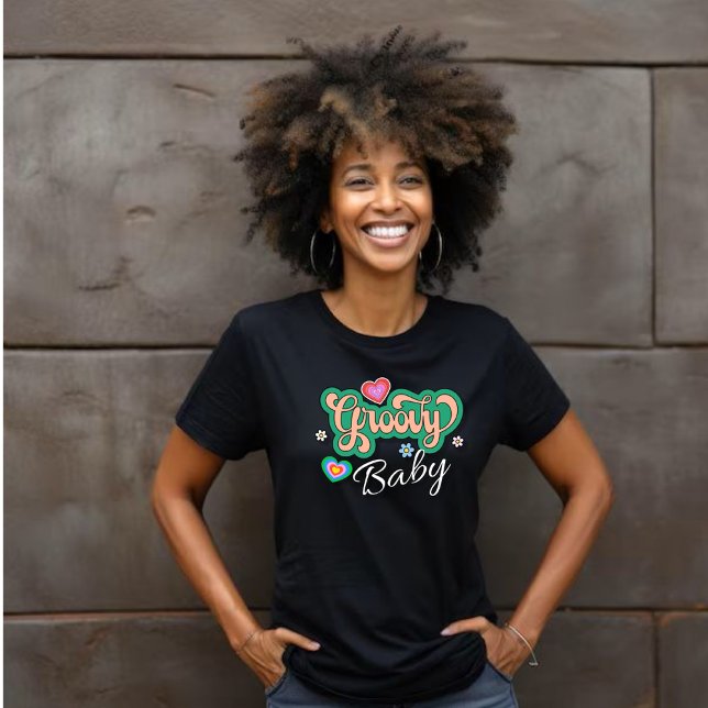 Groovy Baby Hearts & Flowers T-Shirt (Creator Uploaded)