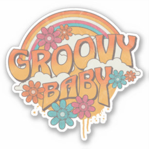 Groovy Baby retro style design