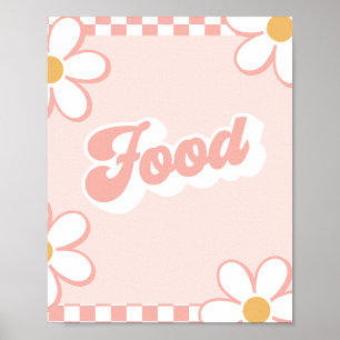 Groovy Baby Shower Food Sign