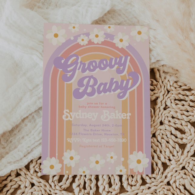 Groovy Baby Shower Invitation | Baby Shower (Creator Uploaded)