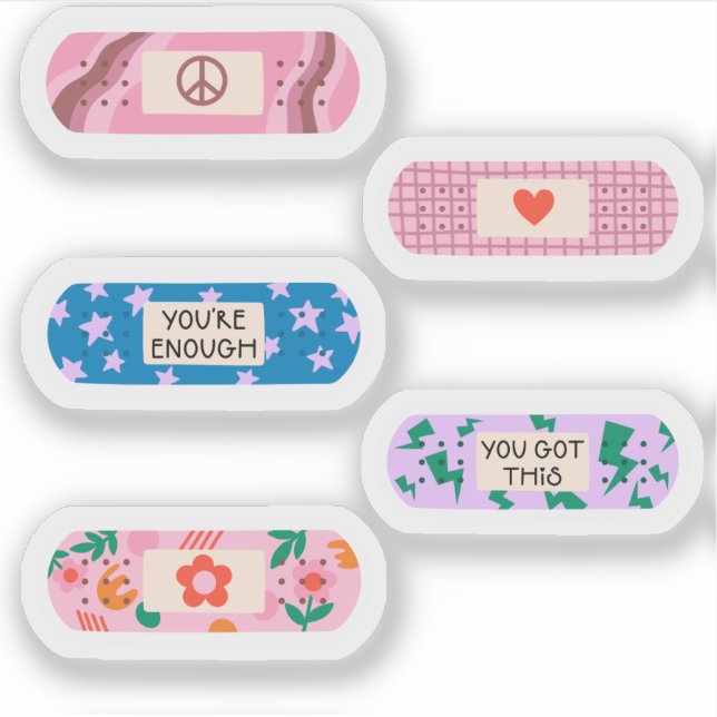 Groovy Band-Aid –Retro Motivational Healing Design (Front)