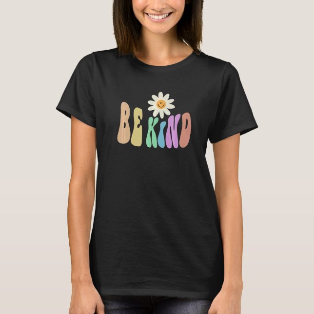Groovy BE KIND Retro Stop Bullying Choose Kindness T-Shirt (Front)