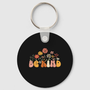 Groovy Be Kind To Your Mind Flower Mental Health Keychain