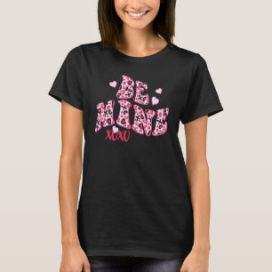 Groovy Be Mine Leopard Retro Valentine's Day Pink T-Shirt