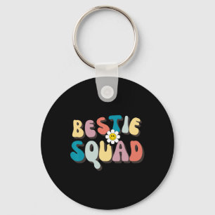 Groovy Bestie Squad Besties Trip Besties Matching  Keychain
