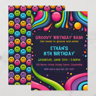 Groovy Birthday Bash Invitation