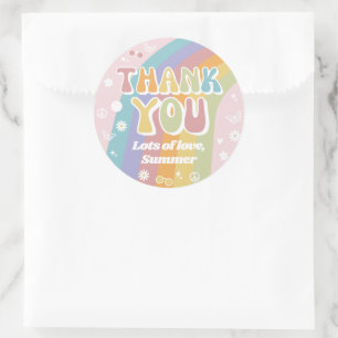 Groovy Birthday Favour Tag Groovy Sticker