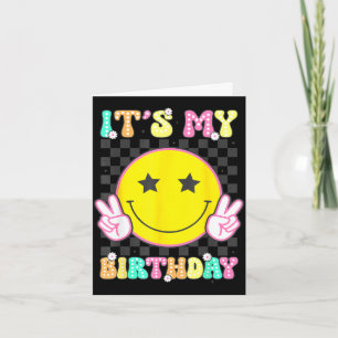Groovy birthday girls women teens kid bday flower card