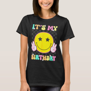 Groovy birthday girls women teens kid bday flower T-Shirt