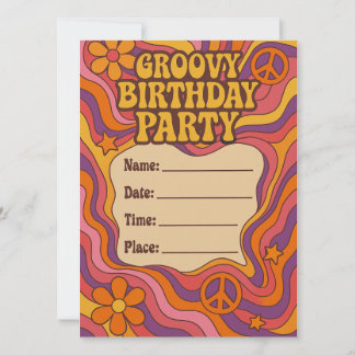 Groovy Birthday Invite