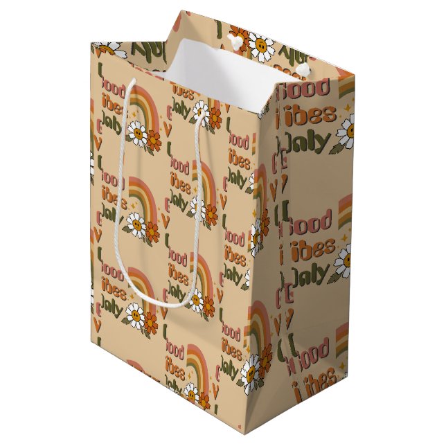 Groovy Birthday Party Gift Bag (Front Angled)