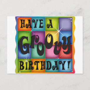 Groovy Birthday Postcard