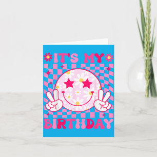 Groovy Birthday Women Ns Girls Kids Bday Party Card