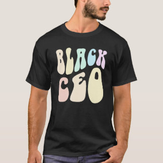 Groovy BLACK CEO CREW Melanated Business Owner Mil T-Shirt