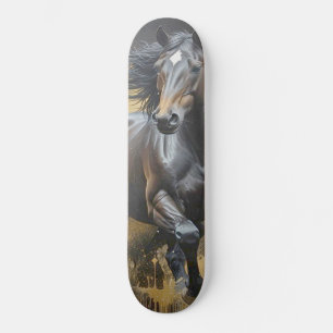 groovy black horse skateboard