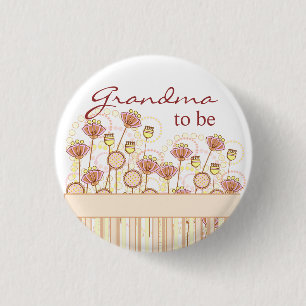 Groovy Blooms "Grandma To Be" pin