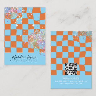 Groovy Blue Earring Display Card