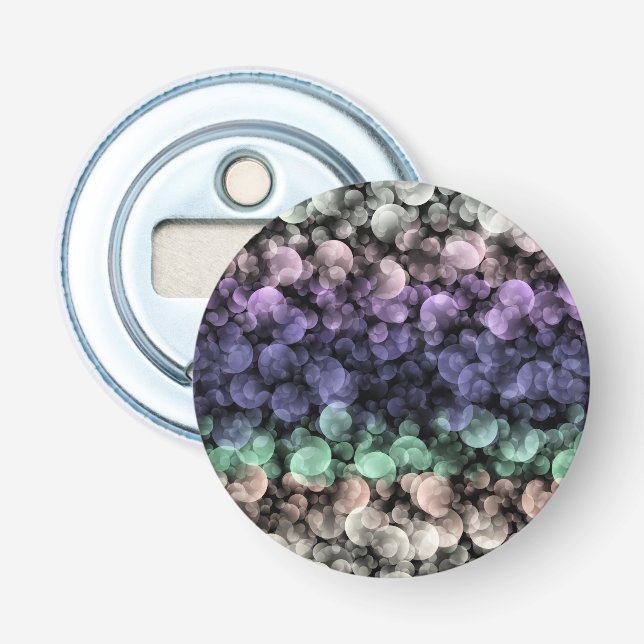 Groovy Boho Bubbles Eclectic Uingender Pride Flag Bottle Opener (Front)