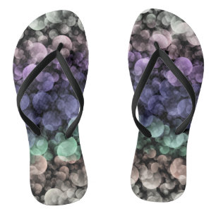 Groovy Boho Bubbles Eclectic Uingender Pride Flag Flip Flops