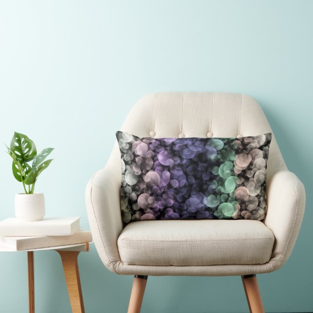 Groovy Boho Bubbles Eclectic Uingender Pride Flag Lumbar Pillow (Chair)