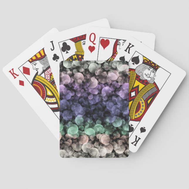 Groovy Boho Bubbles Eclectic Uingender Pride Flag Playing Cards (Back)