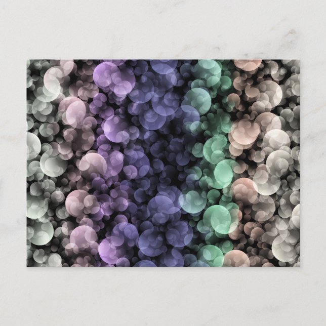 Groovy Boho Bubbles Eclectic Uingender Pride Flag Postcard (Front)