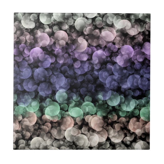Groovy Boho Bubbles Eclectic Uingender Pride Flag Tile (Front)