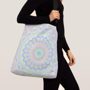 Groovy Boho Hippie Rainbow Mandala Crossbody Bag