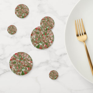 Groovy Boho Mod Retro Geometric Christmas Confetti