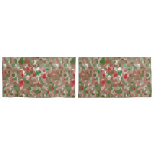 Groovy Boho Mod Retro Geometric Christmas Pillowcase