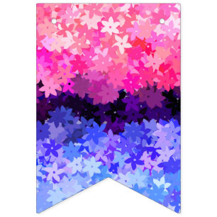 Groovy Boho Quirky Retro Floral Omnisexual Pride Bunting Flags