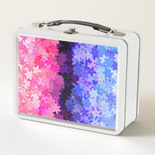 Groovy Boho Quirky Retro Floral Omnisexual Pride Metal Lunch Box