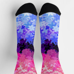 Groovy Boho Quirky Retro Floral Omnisexual Pride Socks