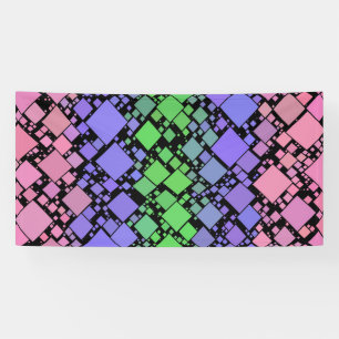 Groovy Boho Retro Mod Geometric Trigender Pride Banner