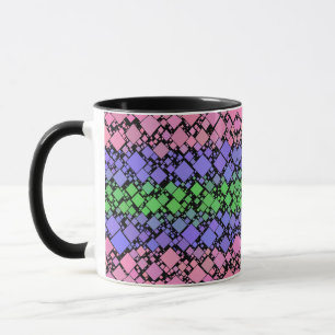 Groovy Boho Retro Mod Geometric Trigender Pride Mug