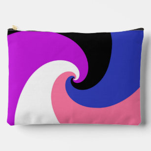 Groovy Boho Spiral Abstract Genderfluid Pride Flag Accessory Pouch