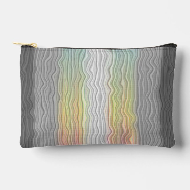 Groovy Boho Trippy Abstract Demifluid Pride Flag Accessory Pouch (Front)