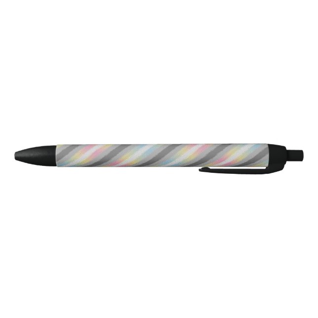Groovy Boho Trippy Abstract Demifluid Pride Flag Black Ink Pen (Bottom)