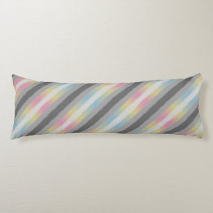 Groovy Boho Trippy Abstract Demifluid Pride Flag Body Pillow