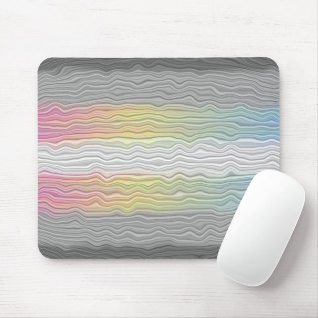 Groovy Boho Trippy Abstract Demifluid Pride Flag Mouse Pad (With Mouse)