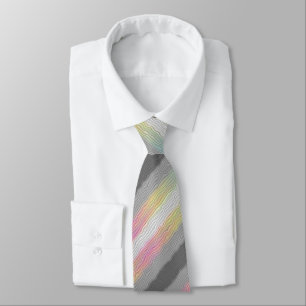 Groovy Boho Trippy Abstract Demifluid Pride Flag Tie
