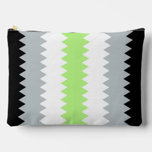 Groovy Boho ZigZag Abstract Agender Pride Flag Accessory Pouch