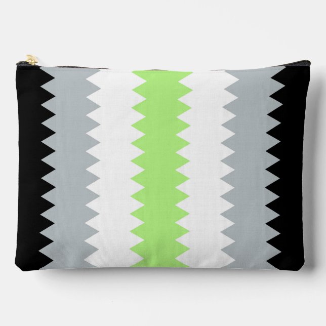 Groovy Boho ZigZag Abstract Agender Pride Flag Accessory Pouch (Front)