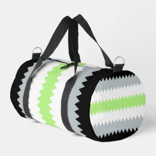 Groovy Boho ZigZag Abstract Agender Pride Flag Duffle Bag