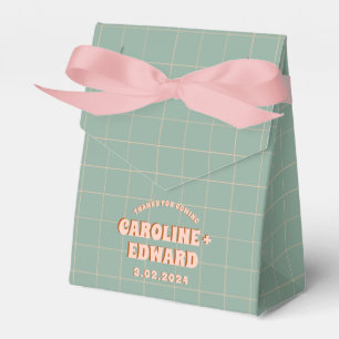 Groovy Bold Blue Pink Red Funky Favor Box