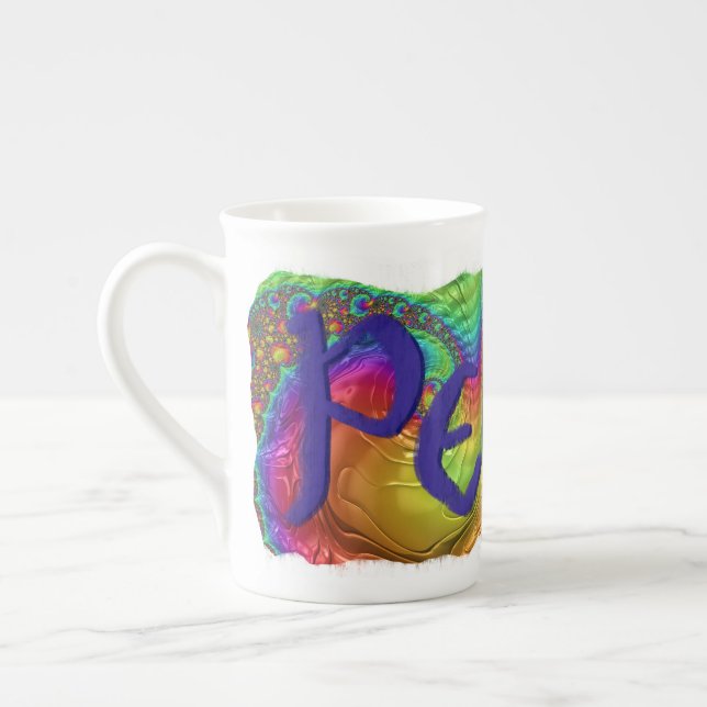 Groovy Bone China Peace Mug (Left)