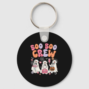 Groovy Boo Boo Crew Nurse Funny Ghost Halloween Te Keychain